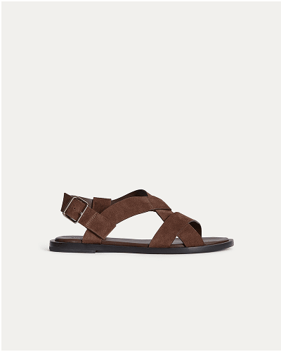 Image | The City Strap Sandal | Burnt Umber Suede