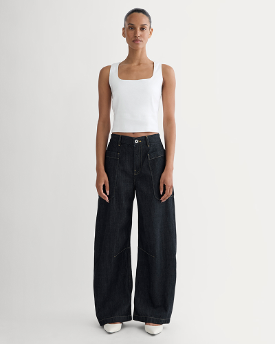 Image | Model | The Gardener Pull-On Jean | Dark Indigo 