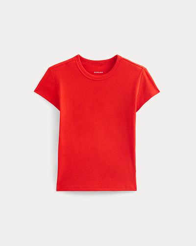Image | RetroSoft Cotton Crew | Fiery Red