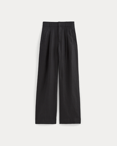 Image | The Linen Way-High® Drape Pant | Black