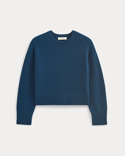 Image | The Boxy Crew in Cashmere | Deep Lazuli Blue