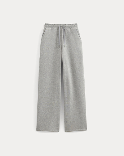 Image | Luxe Fleece Wide-Leg Sweatpant | Vintage Heather Grey