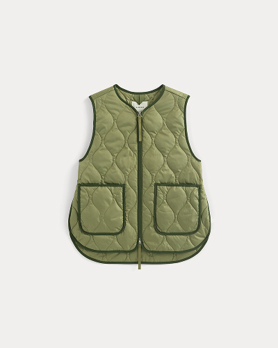 Image | ReNew Quilted Vest | Lichen Green