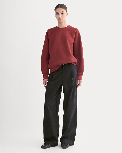 Image | Luxe Fleece Raglan Crewneck | Merlot