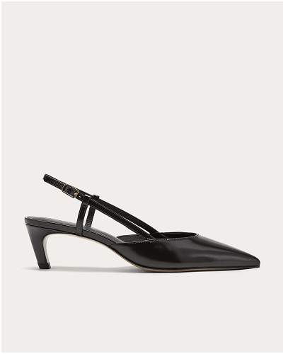 [Image]The Studio Slingback Heel | Leather | Black