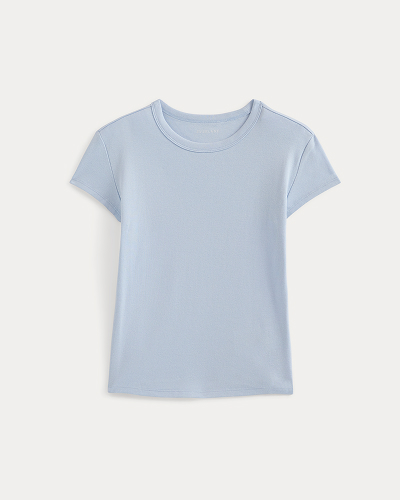 Image | Forever Jersey Shrunken Crew | Cashmere Blue
