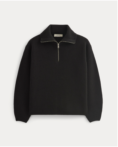 Image | The Half-Zip Sweater in Luxe Merino | Black