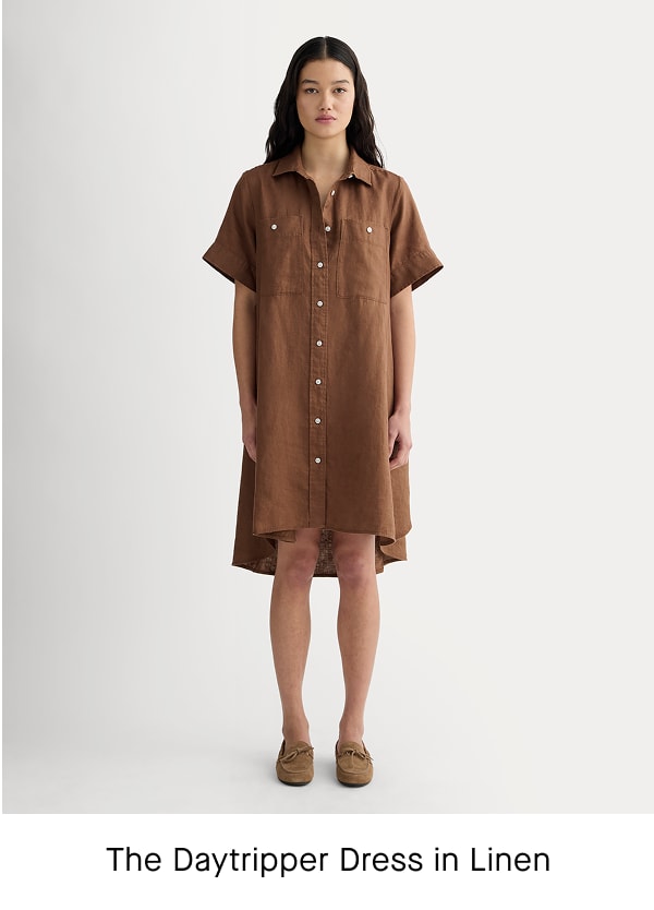 The Daytripper Dress in Linen | Cedarwood