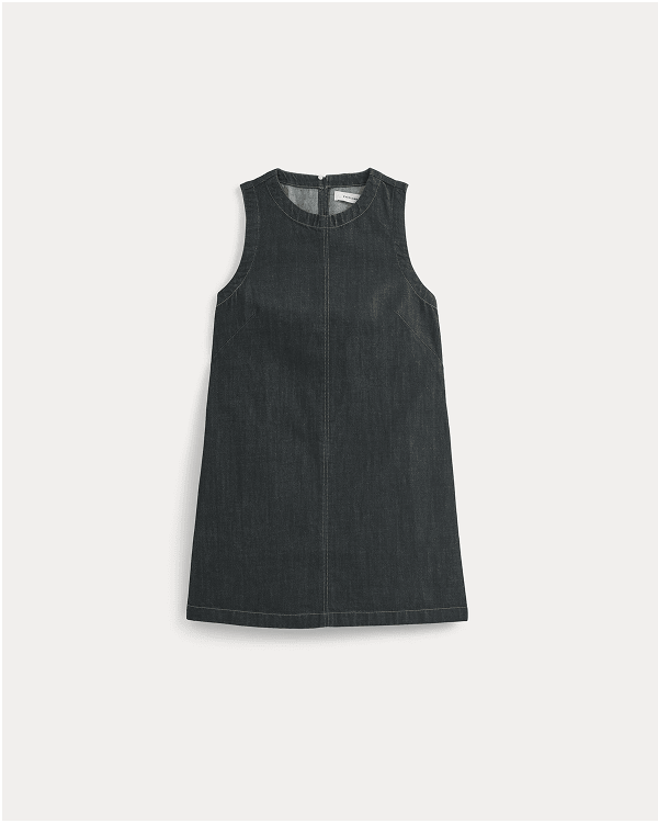 Image | The Denim Shift Dress | Dark Indigo