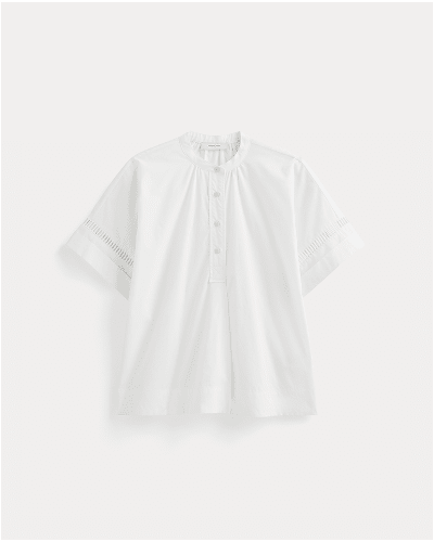 [Image]The Lace Trim Popover | White