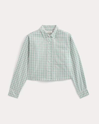 Image | The Way-Short Shirt in Silky Cotton | Gray Mist