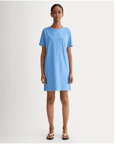 Image | The Organic Cotton Weekend Tee Dress | Blue Opal 