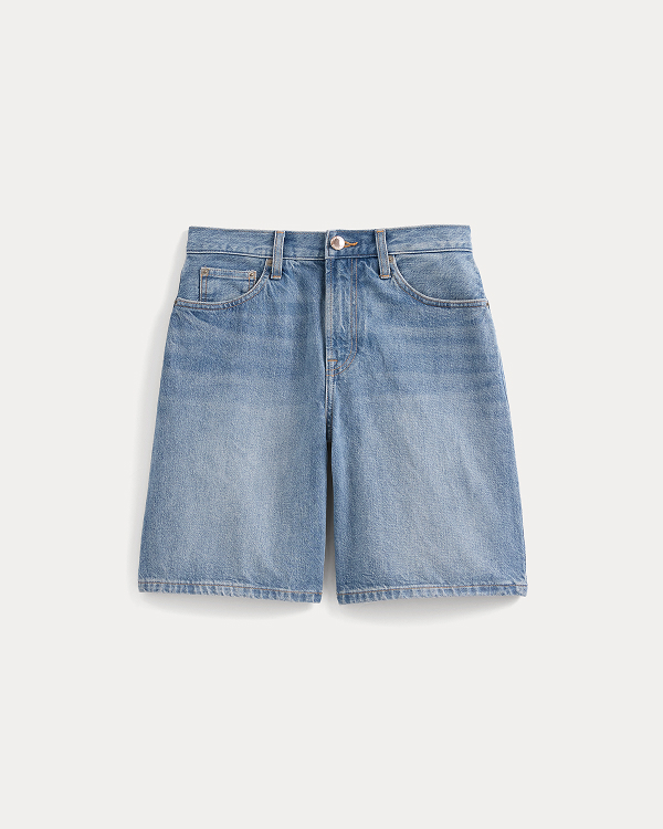 Image | Loose Jean Short | Light Wash
