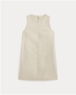 Image | The Denim Shift Dress | Ecru