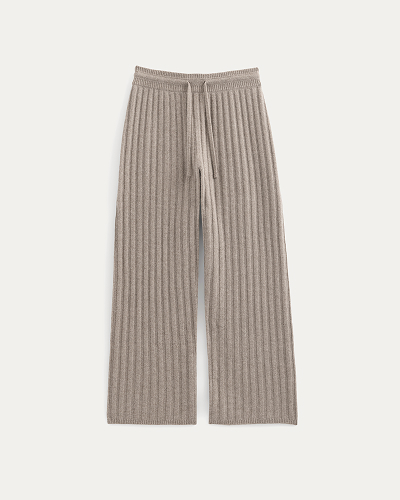 Image | Straight-Leg Pant in Wool Cashmere | Oatmeal