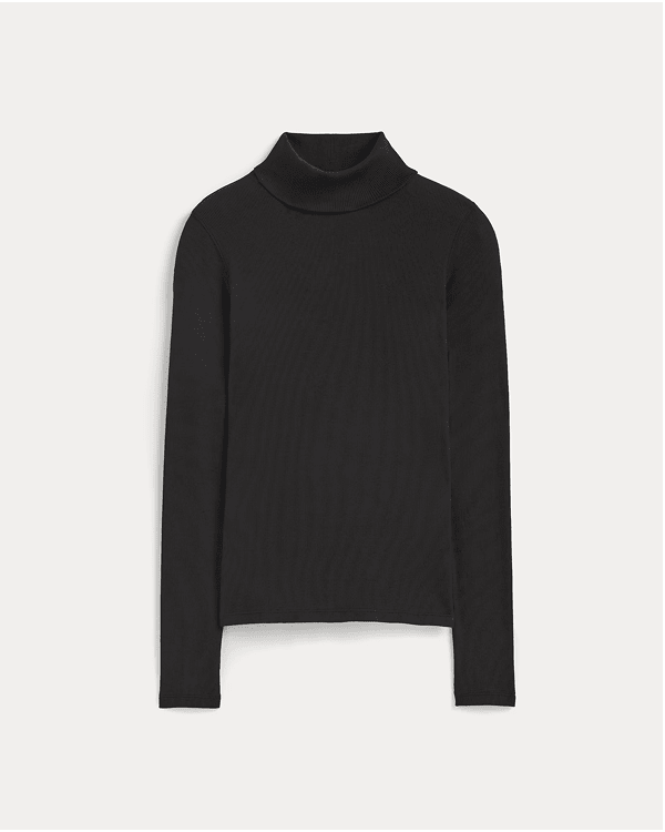 Image | The Luxe Rib Turtleneck | Black