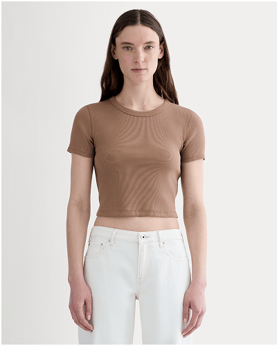 [Image]The '90s Rib Tee | Mocha
