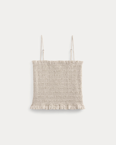 Image | Gauze Smocked Cami | Birch