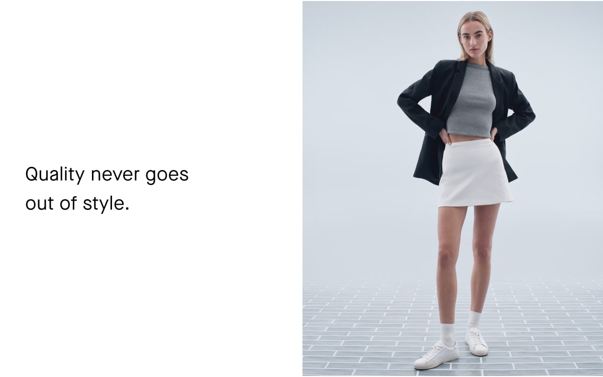 Quality never goes out of style. [Image]The Dream Mini Skirt | White