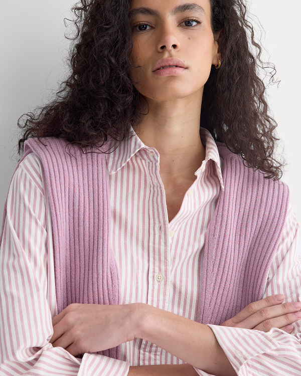 Image | Everyday Oxford Shirt | Bone/Heather Rose