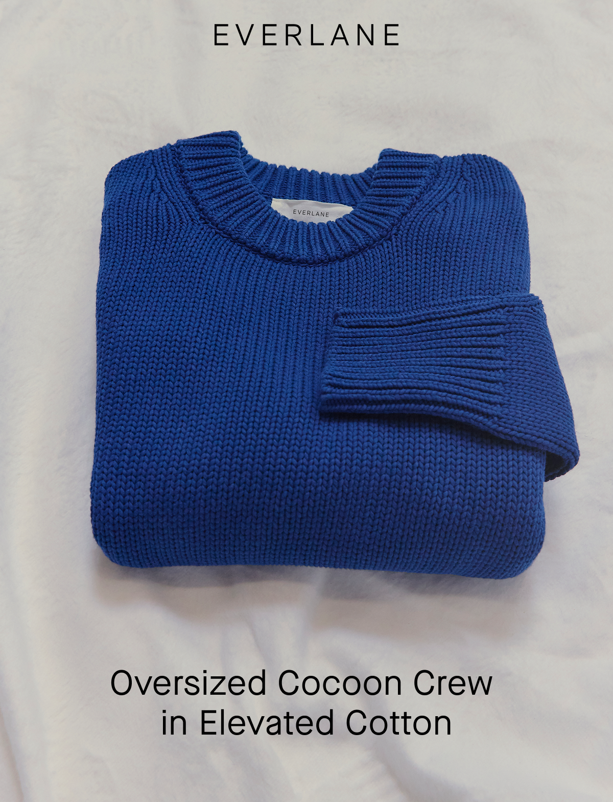 Image | Oversized Cocoon Crew  in Elevated Cotton