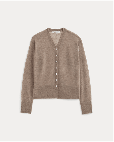 Image | The Air Alpaca ™ High V Cardigan | Heathered Chocolate Chip