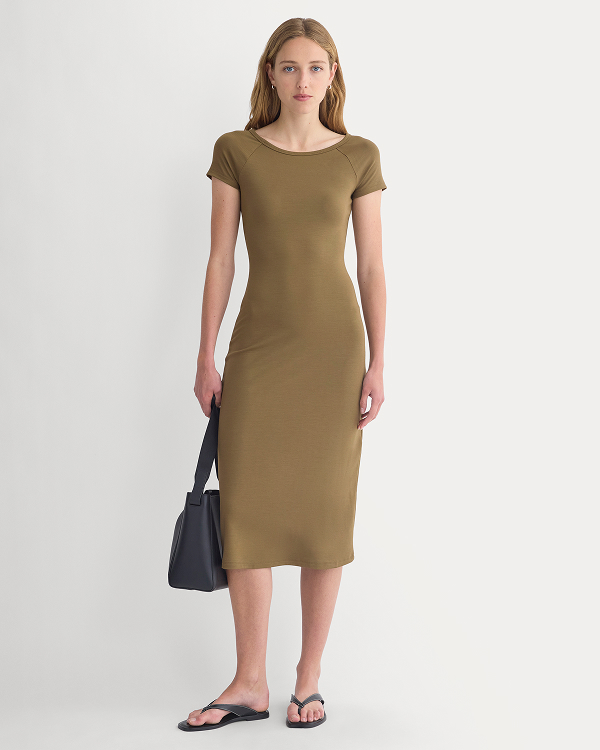 Image | Model | Raglan Midi Dress | Beech