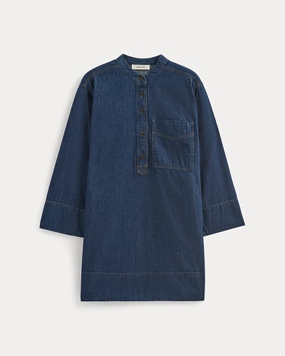Image | The Denim Popover Dress | Dark Indigo