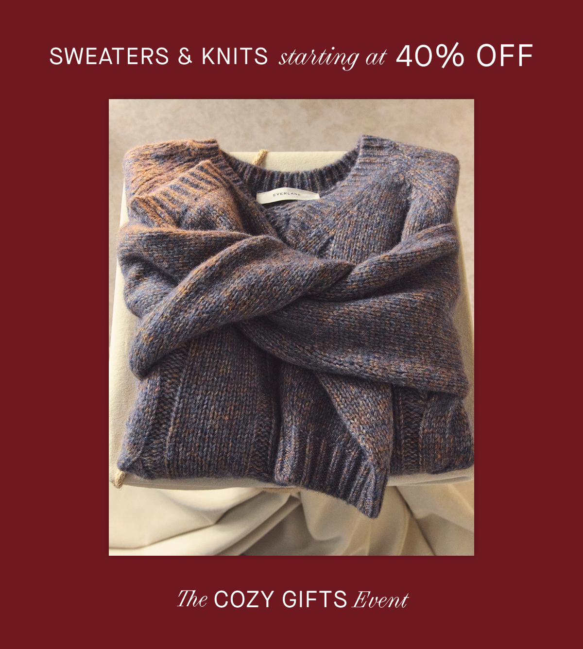 Image | Sweaters & Knits starting at 40% Off | The Cozy Gifts Event 