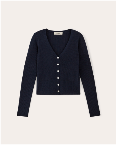 Image | The Cardigan in Ultrasoft Merino | Navy