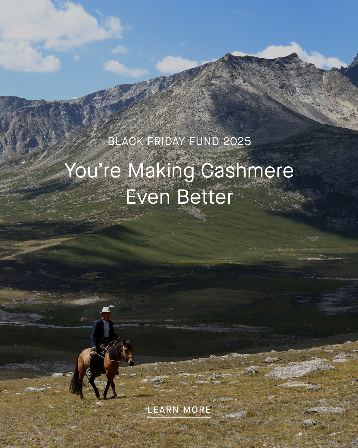 Image | Black Friday Fund 2025 | You’re Making Cashmere Even Better |  Learn More