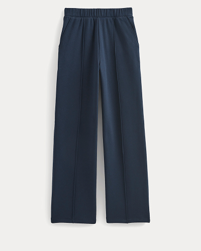 Image | Lightweight Terry Pintuck Sweatpant | Navy