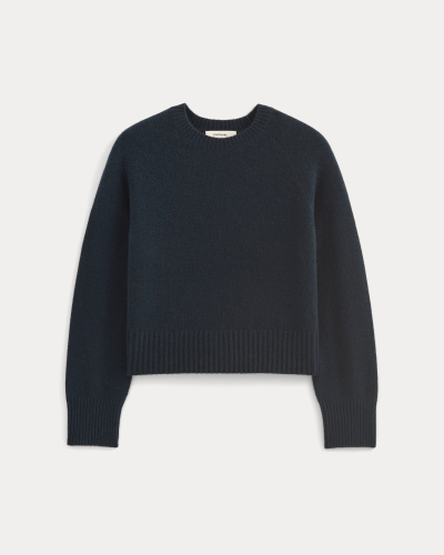 Image | The Boxy Crew in Cashmere | Navy
