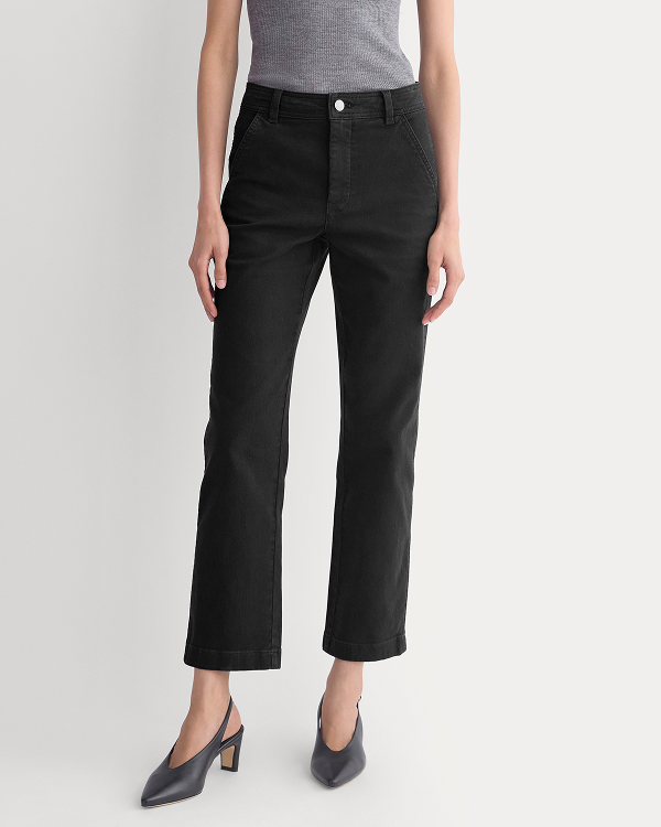 Image | Model in Utility Cigarette Pant | Black