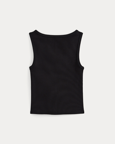 Image | Effortless Rib Boatneck Tank | Black