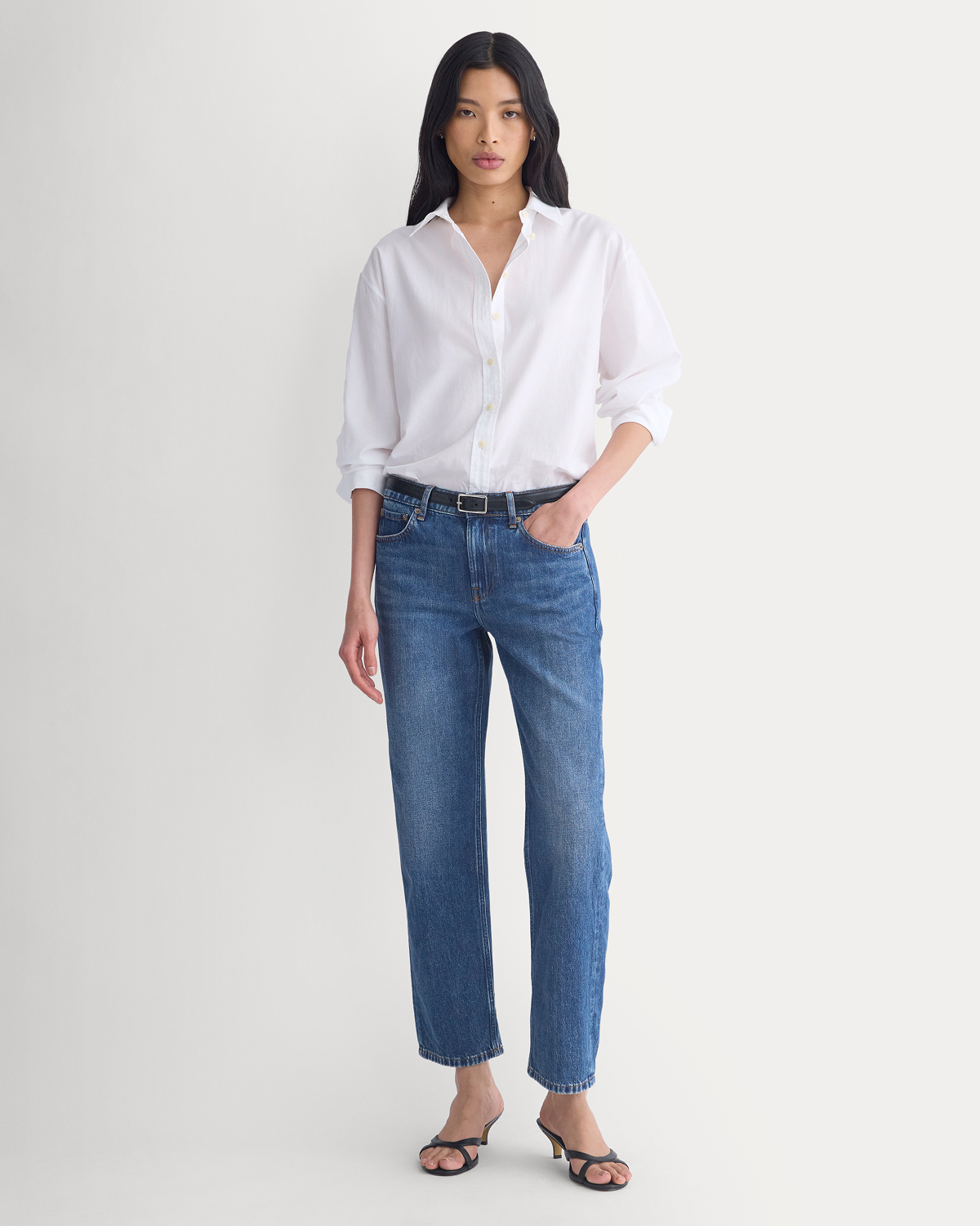 Image | Low-Rise Straight Jean | Dark Indigo
