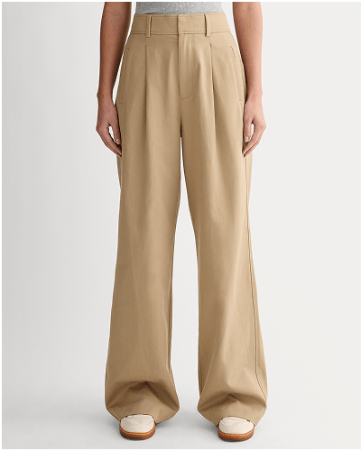 Image | The Draper Pleated Pant in Buttersmooth | Ash Brown