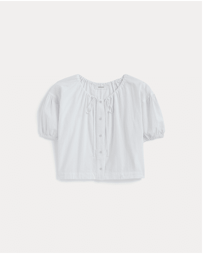 [Image]The Gauze Button-Up | White