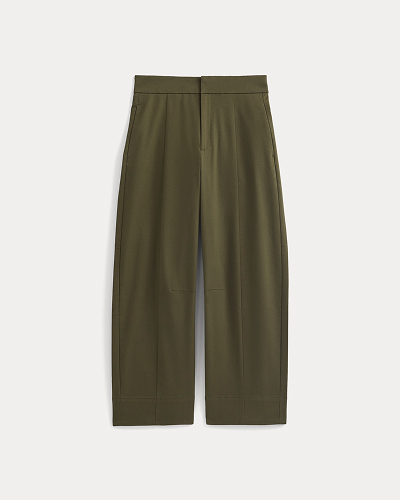 Image | Seamed Balloon Pant | Olive Night