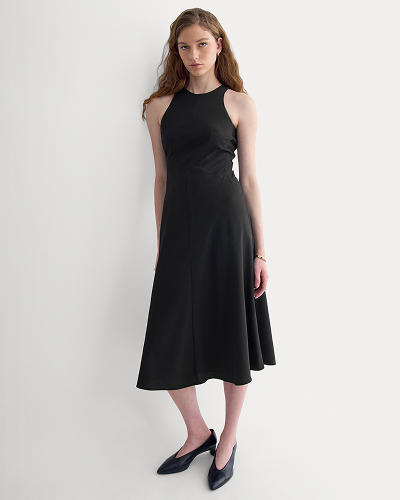 Image | Sleeveless Seamed Dress | Black