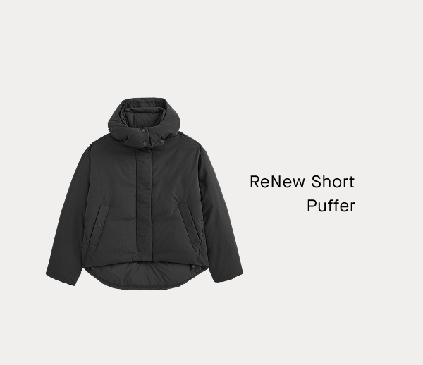 Image | ReNew Short Puffer | Black