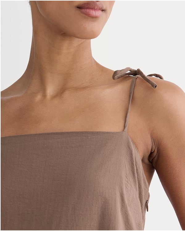 [Image] The Gauze Mini Tiered Dress | Mocha
