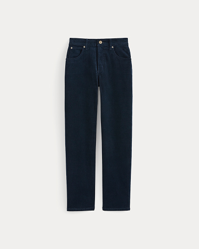Image | Stretch Corduroy Cigarette Pant | Deep Navy