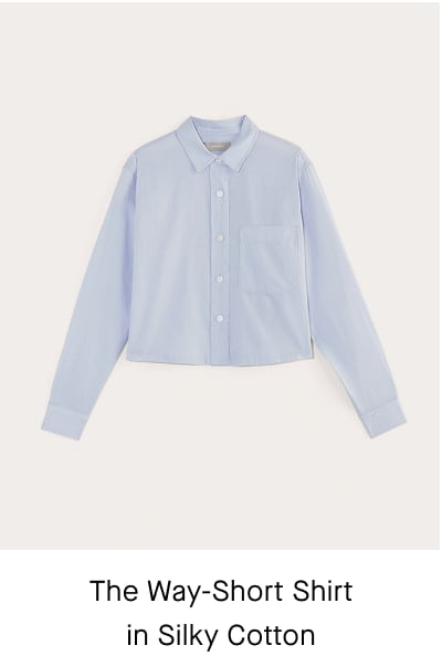 [Image]The Way-Short Shirt in Silky Cotton | Chambray Blue