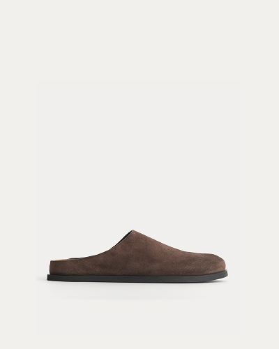 Image | Suede Clog | Deep Brown