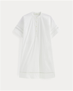 Image | The Lace Trim Popover Dress | White