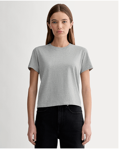[Image]The Box-Cut Tee in Essential Cotton | Heathered Grey