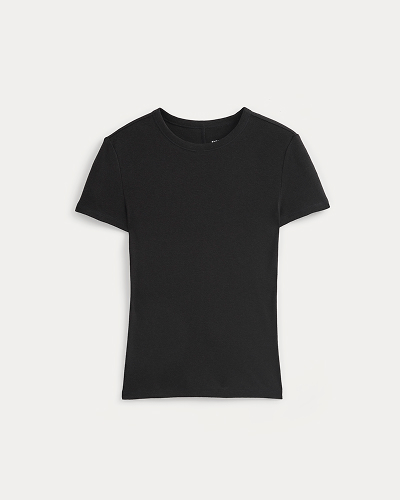 Image | Tissue Short-Sleeve Crew | Black