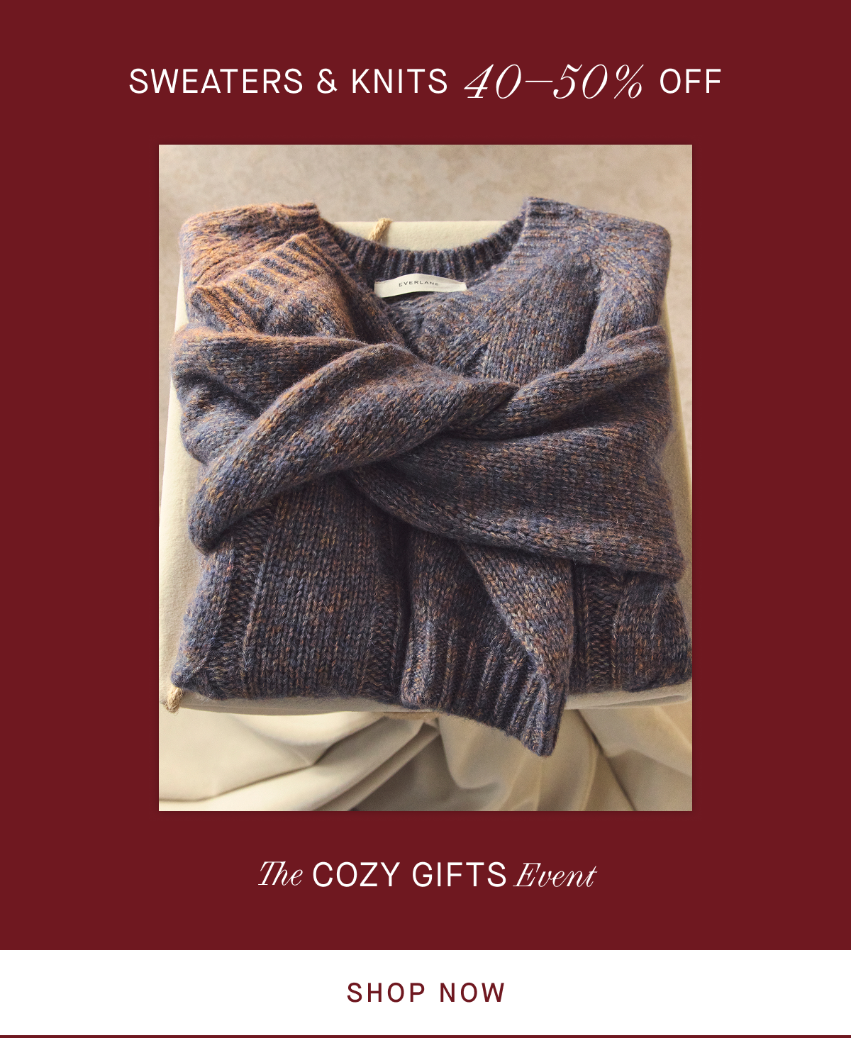 Image | Sweaters & Knits starting at 40% Off | The Cozy Gifts Event 