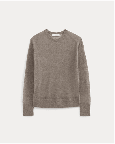 Image | The Air Alpaca™ Relaxed Crew Top | Heathered Chocolate Chip